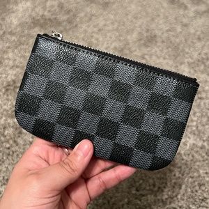 SOLD Luxury Key Chain Pouch - Black Checkered